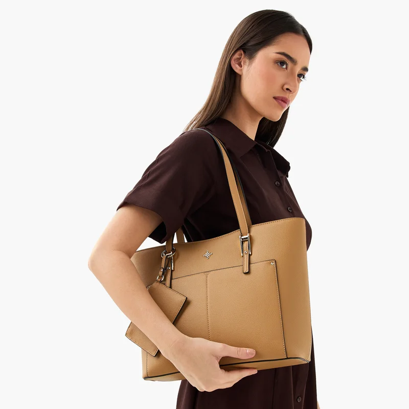 Sasha Sasha-Kodes-Promo-WW-Shopper bag W/Card holder-Beige-Q2-AW25